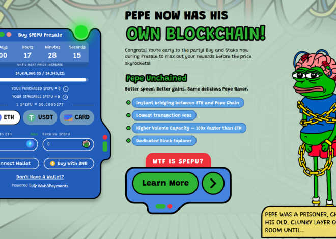 Pepe Unchained’s ($PEPU)  Layer-2 blockchain