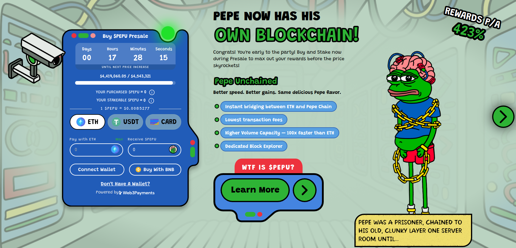 Pepe Unchained’s ($PEPU)  Layer-2 blockchain